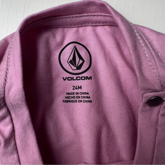 Volcom Kid’s Faded Pink Swim Short Sleeve and Short Set Sz 24 M NWT - Picture 4 of 11